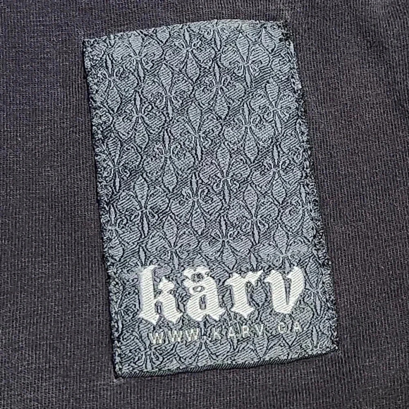Vintage Y2K Black Karv brown / dark grey embroidered long sleeved crewneck shirt - Picture 12 of 16